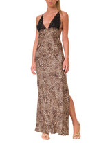 Load image into Gallery viewer, 0-LULU-LONG  DRESS-LEOPARD
